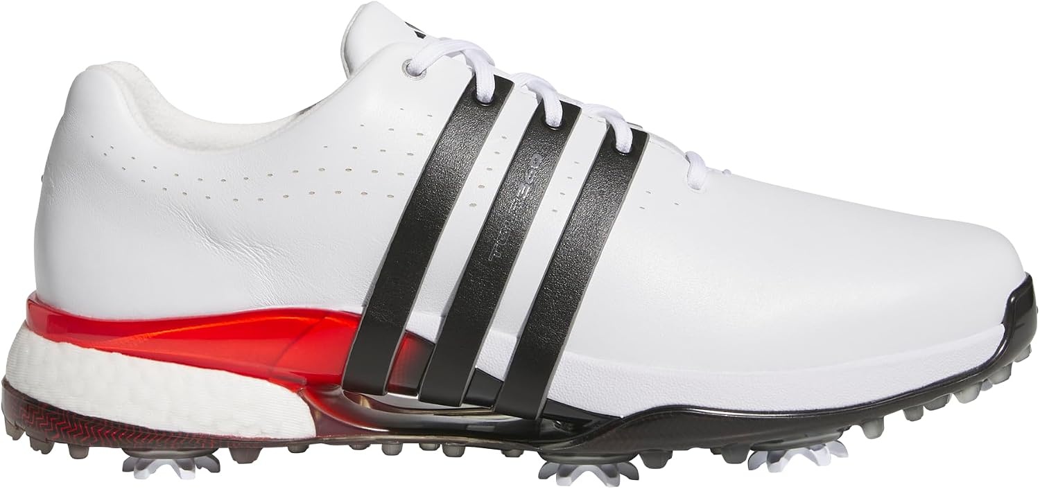 image:imageadidas Mens Tour360 24 Golf ShoesFootwear WhiteCore BlackLucid Red