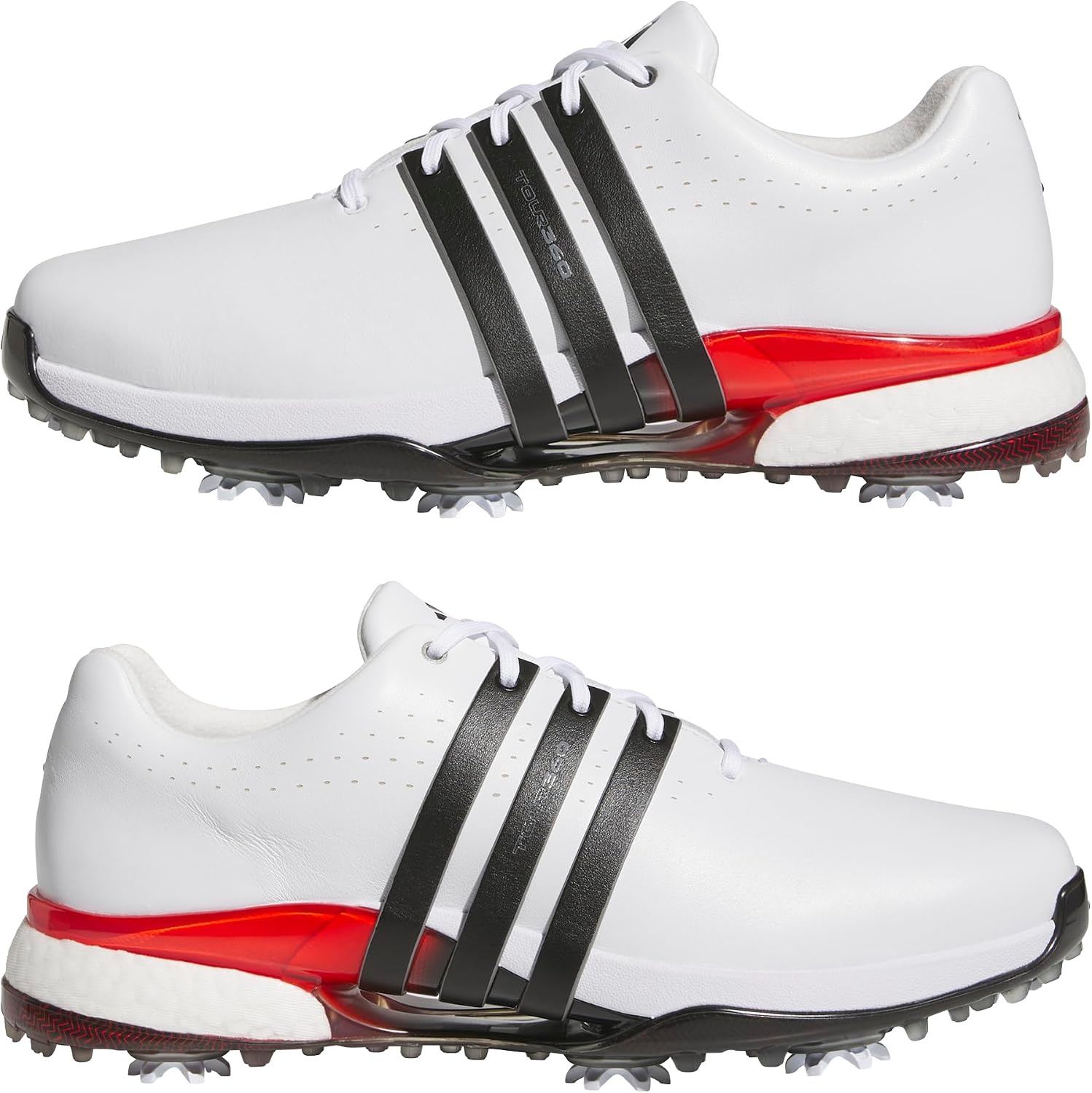image:imageadidas Mens Tour360 24 Golf ShoesFootwear WhiteCore BlackLucid Red
