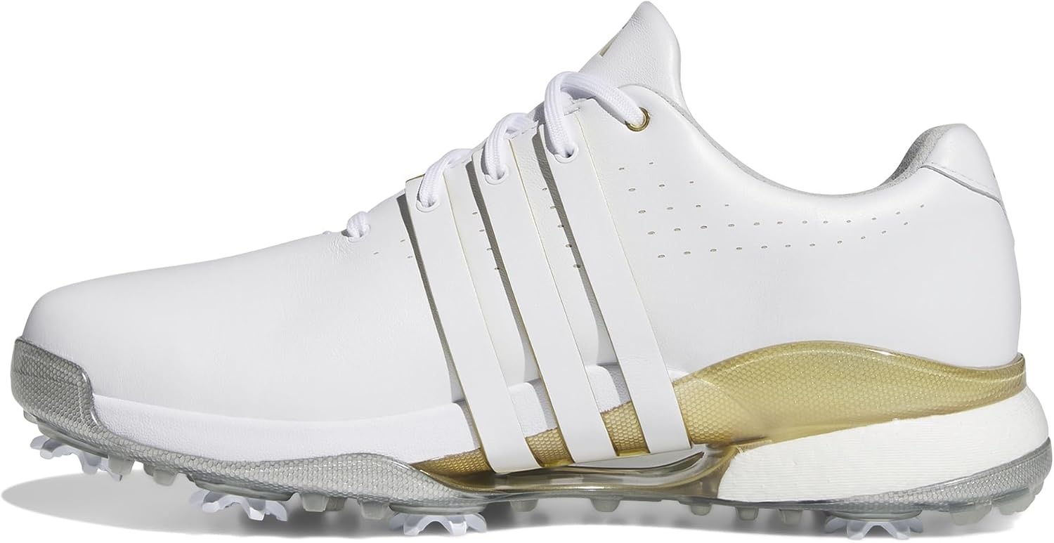 image:imageadidas Mens Tour360 24 Golf ShoesFootwear WhiteGold MetallicSilver Metallic