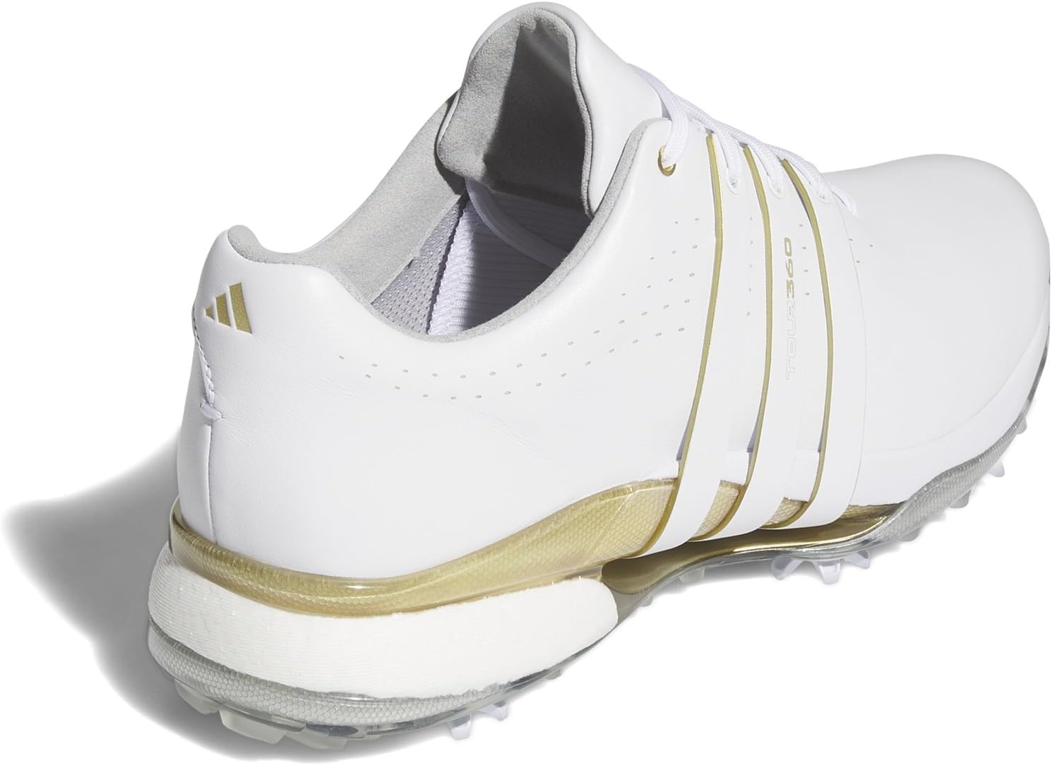 image:imageadidas Mens Tour360 24 Golf ShoesFootwear WhiteGold MetallicSilver Metallic