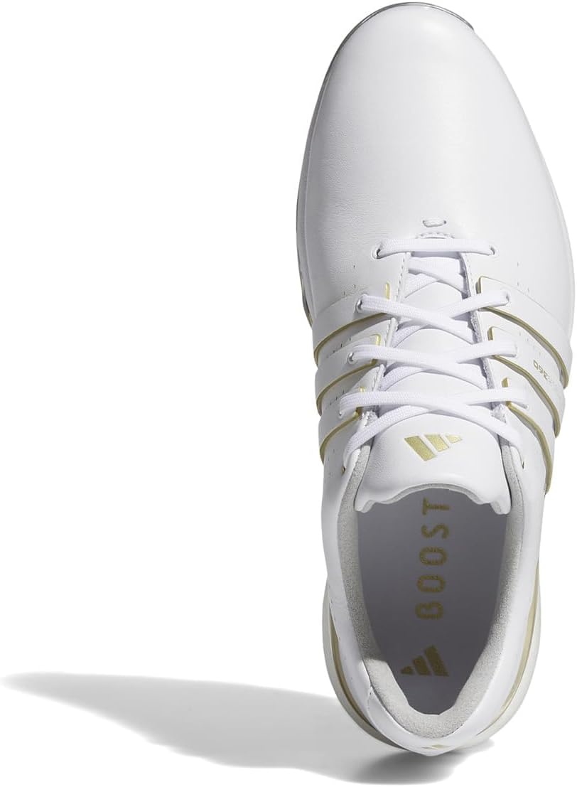 image:imageadidas Mens Tour360 24 Golf ShoesFootwear WhiteGold MetallicSilver Metallic