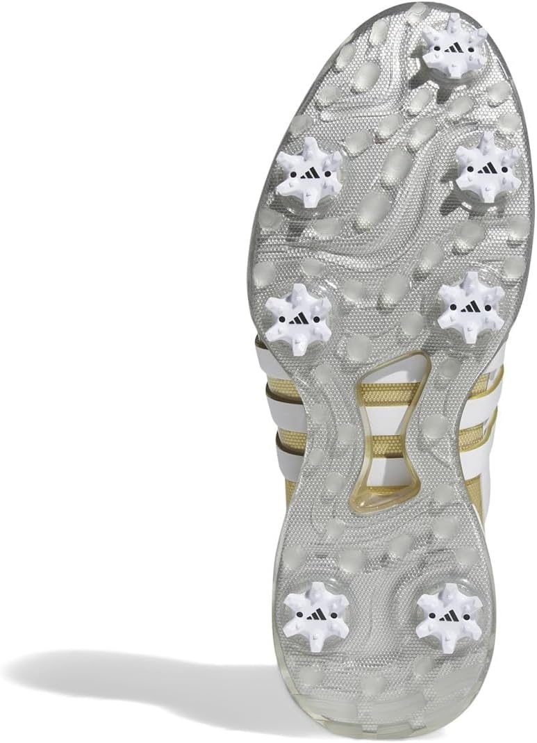 image:imageadidas Mens Tour360 24 Golf ShoesFootwear WhiteGold MetallicSilver Metallic