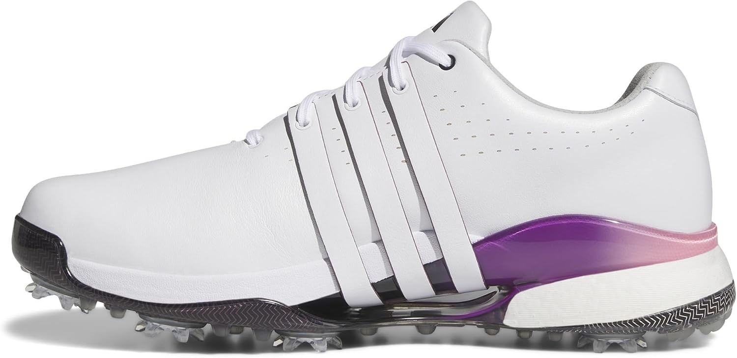 image:imageadidas Mens Tour360 24 Golf ShoesFootwear WhiteShadow FigAuro Black