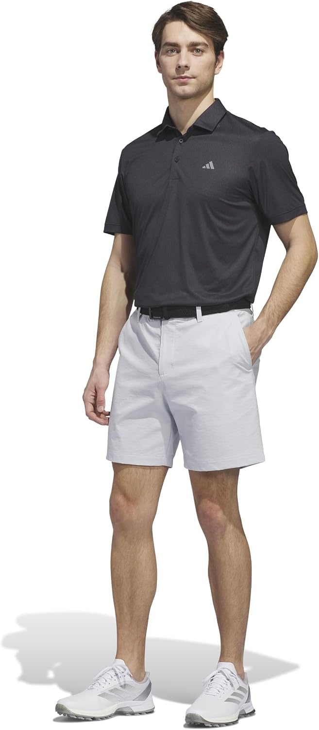 image:imageadidas Mens Ultimate365 Feather Print Polo ShirtCarbon Black