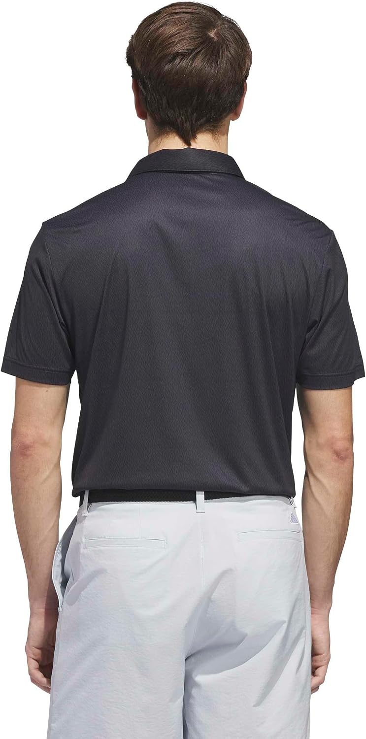 image:imageadidas Mens Ultimate365 Feather Print Polo ShirtCarbon Black