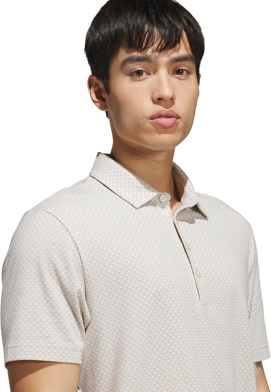 image:imageadidas Mens Ultimate365 Goto Print Polo ShirtAlumina Khaki Six