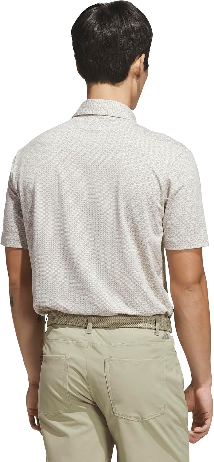 image:imageadidas Mens Ultimate365 Goto Print Polo ShirtAlumina Khaki Six