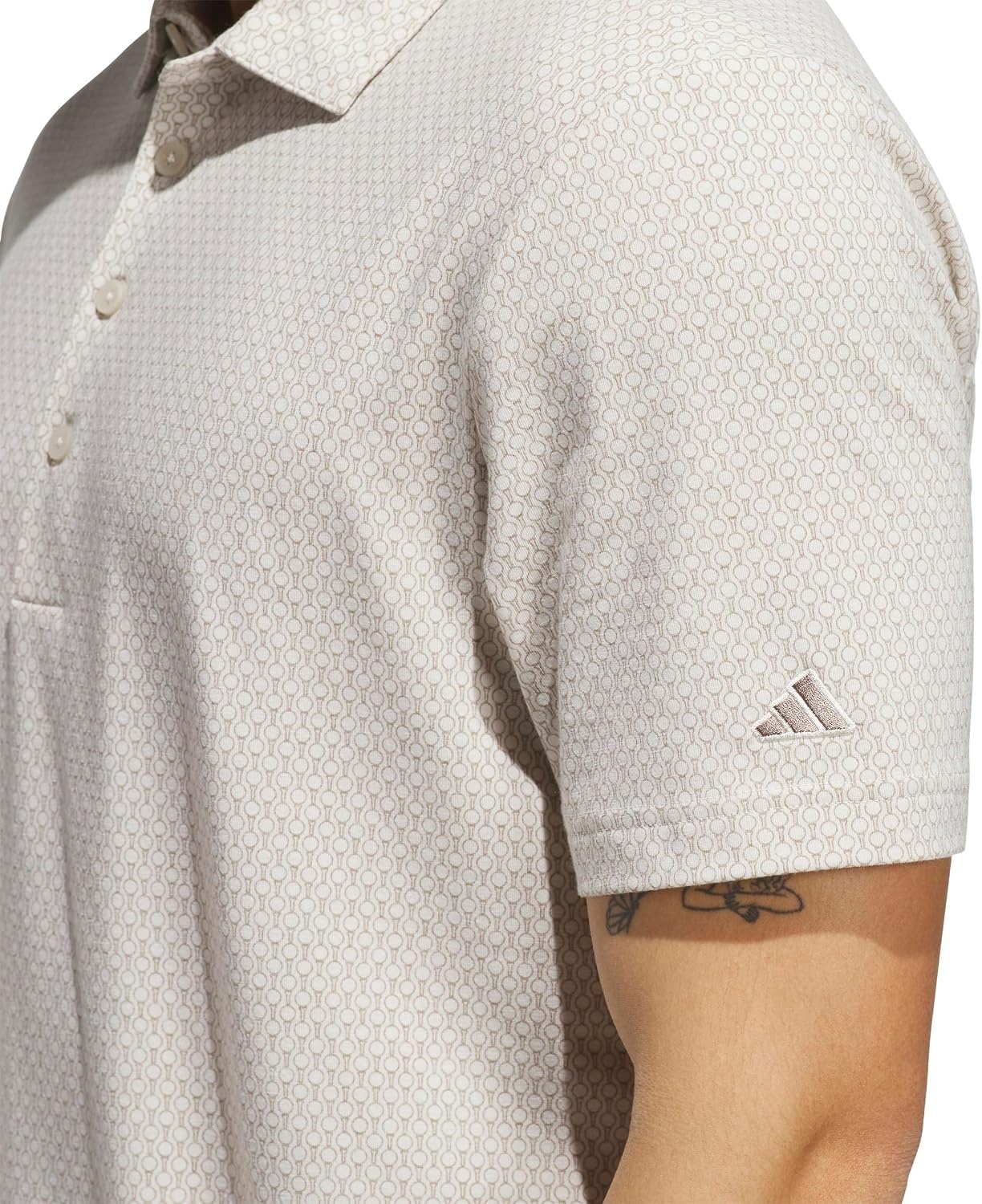 image:imageadidas Mens Ultimate365 Goto Print Polo ShirtAlumina Khaki Six