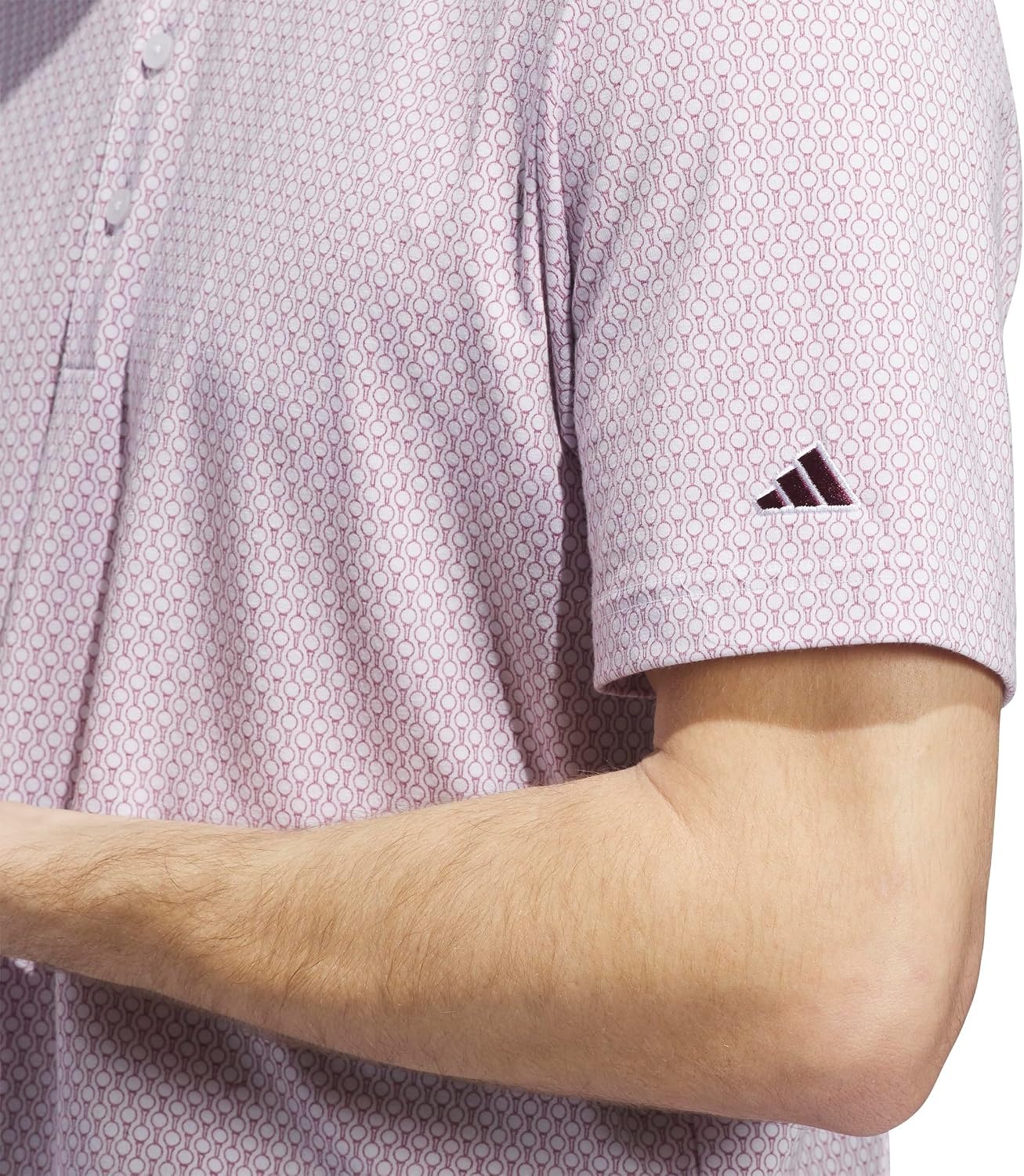 image:imageadidas Mens Ultimate365 Goto Print Polo ShirtFrozen Purple Maroon