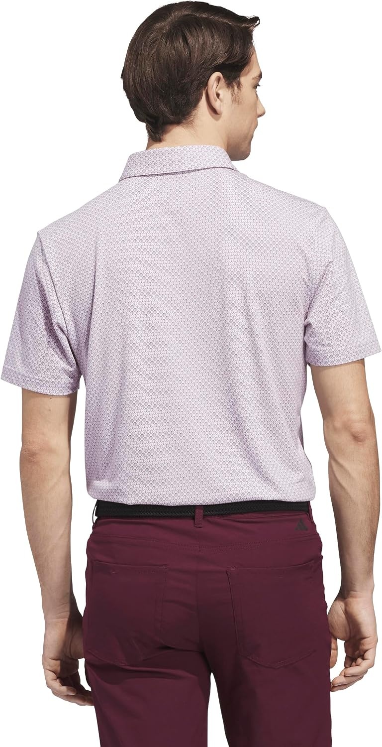 image:imageadidas Mens Ultimate365 Goto Print Polo ShirtFrozen Purple Maroon