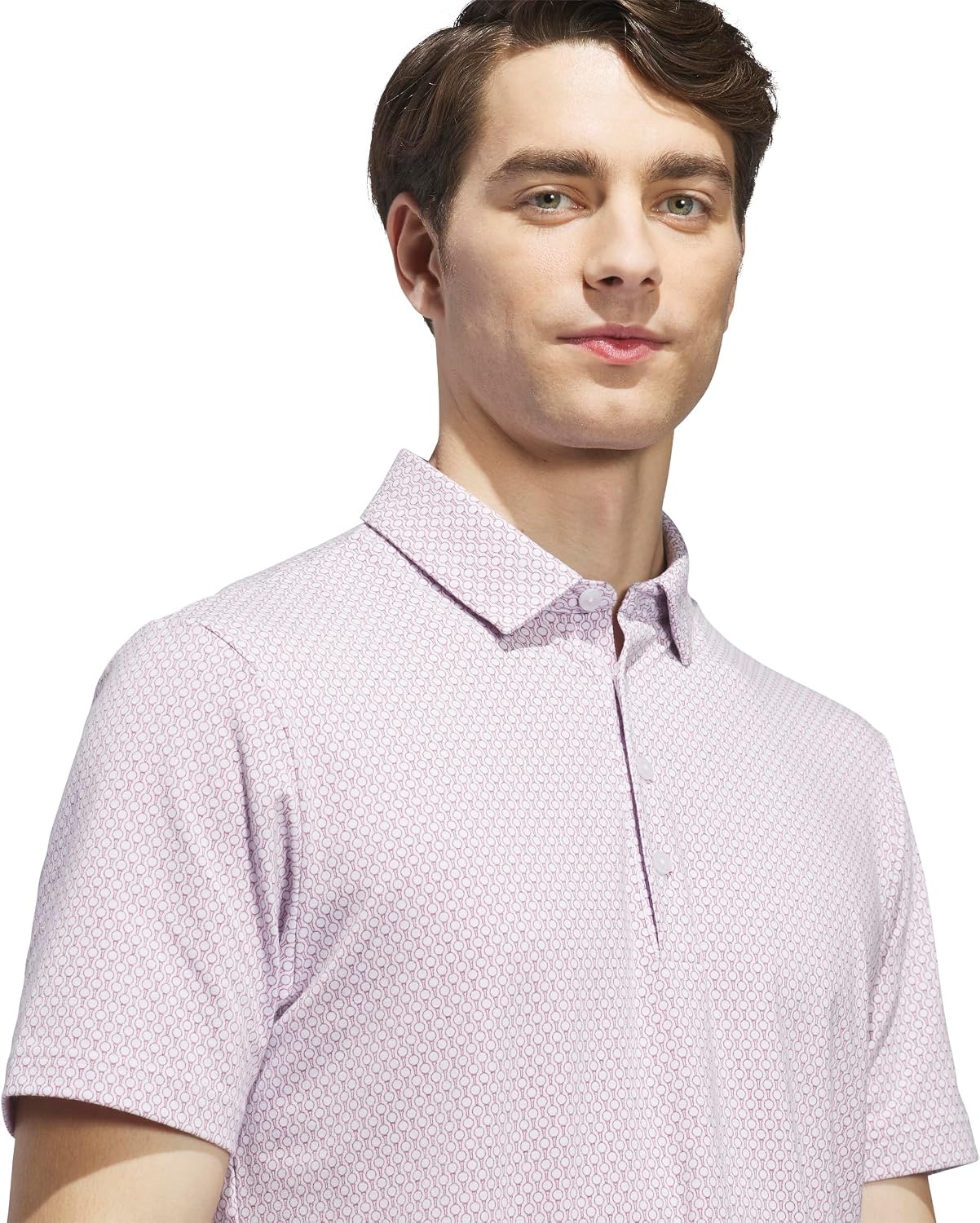 image:imageadidas Mens Ultimate365 Goto Print Polo ShirtFrozen Purple Maroon