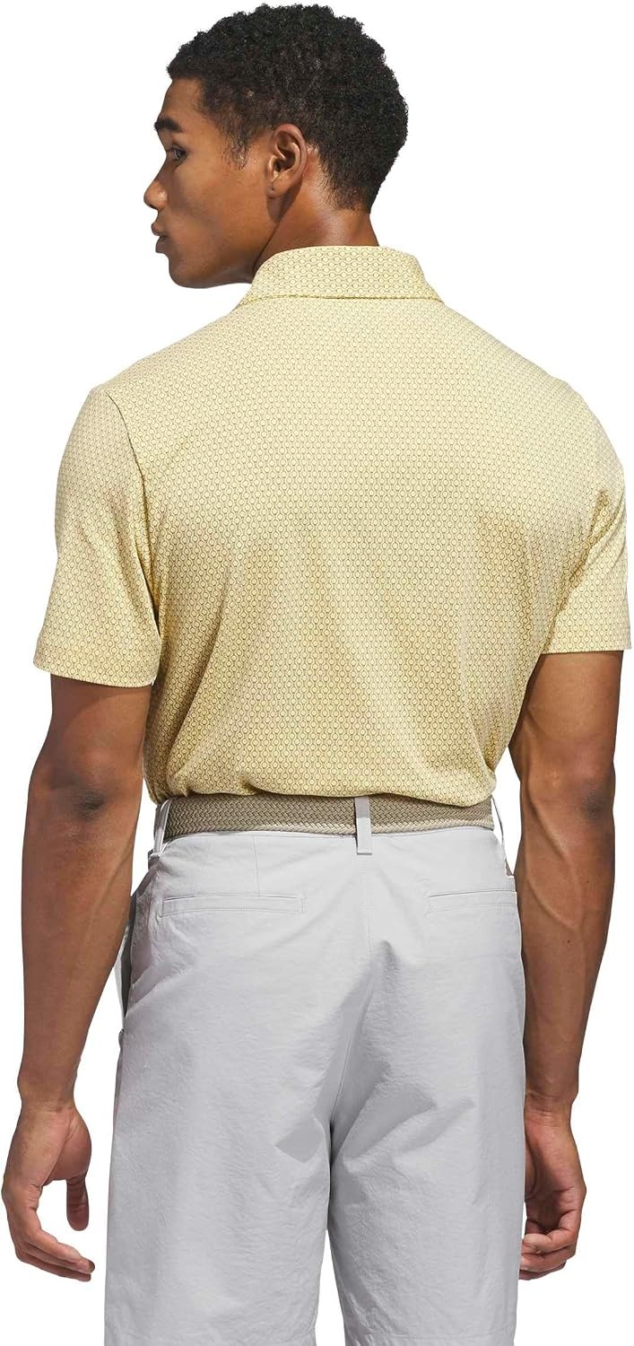 image:imageadidas Mens Ultimate365 Goto Print Polo ShirtSemi Ice Tangerine Collegiate Navy
