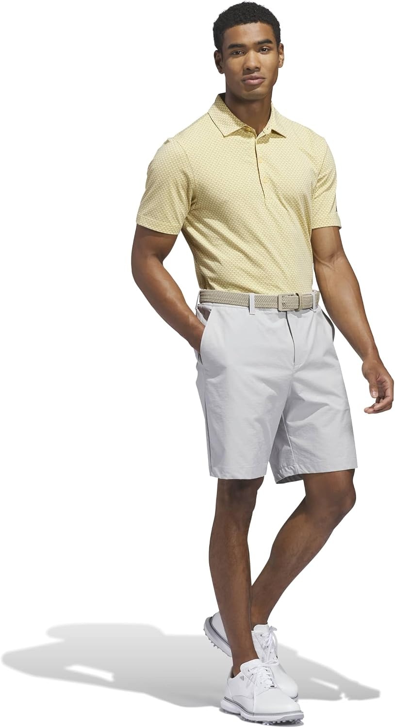 image:imageadidas Mens Ultimate365 Goto Print Polo ShirtSemi Ice Tangerine Collegiate Navy