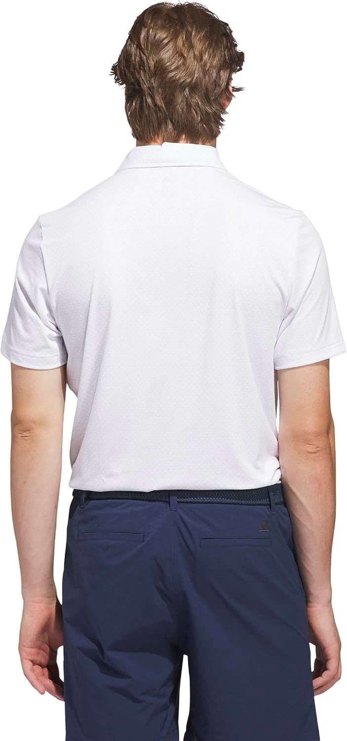image:imageadidas Mens Ultimate365 Goto Print Polo ShirtWhite Grey Three
