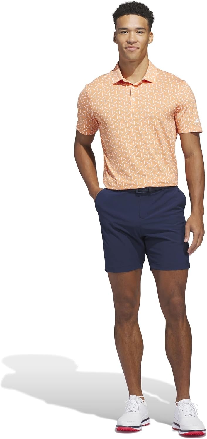 image:imageadidas Mens Ultimate365 Mesh Print Climacool PoloDusky Orange