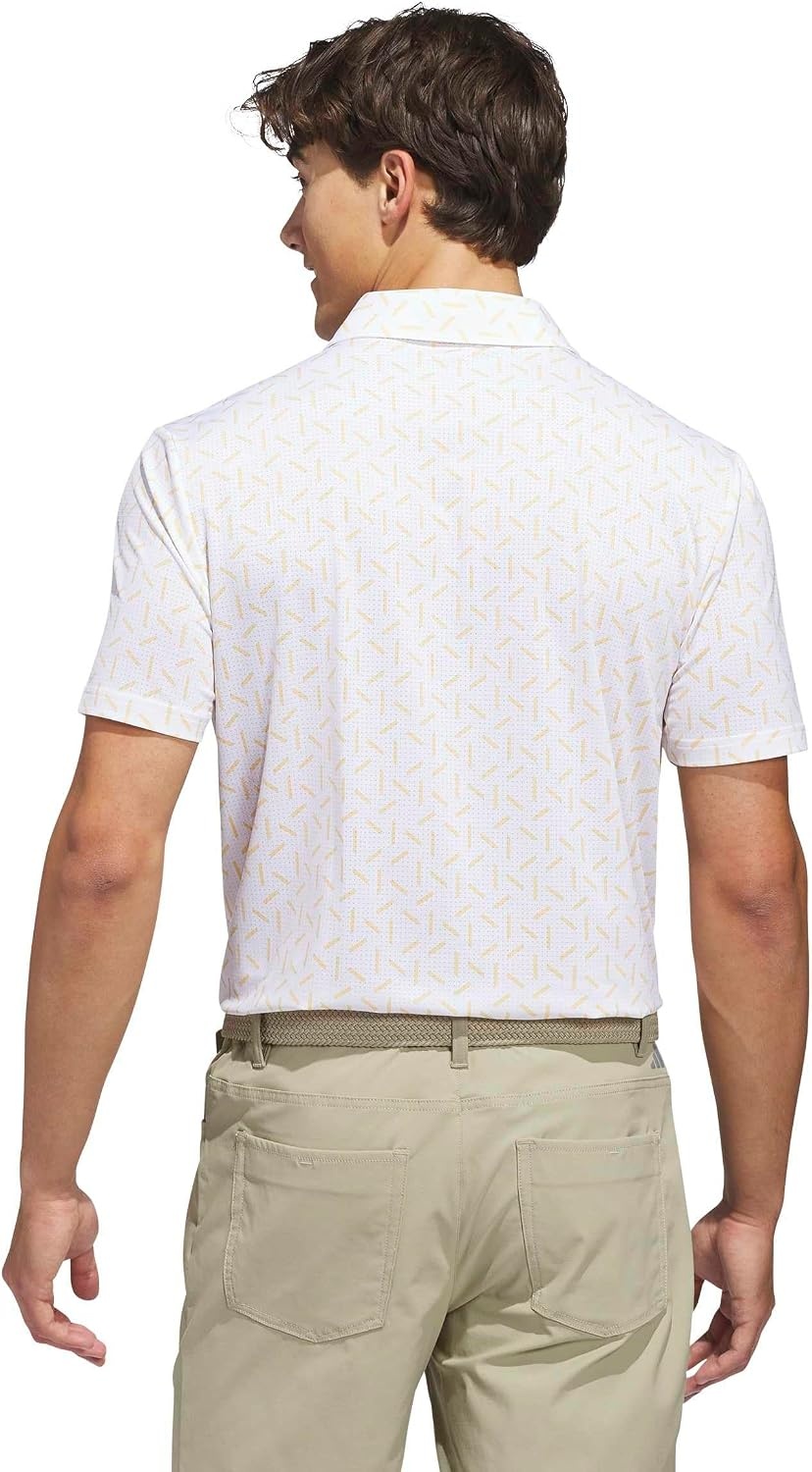 image:imageadidas Mens Ultimate365 Mesh Print Climacool PoloSemi Ice Tangerine