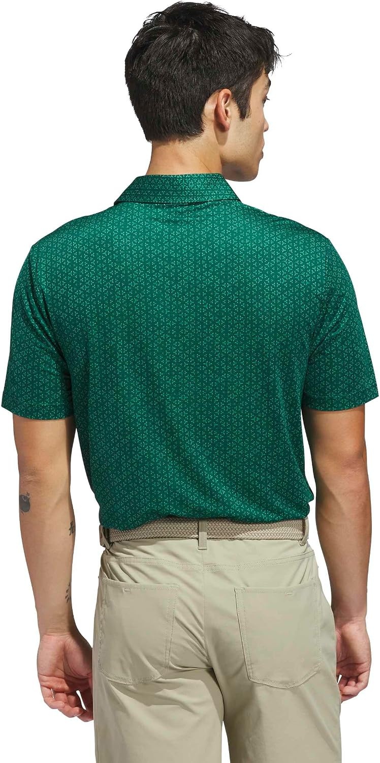 image:imageadidas Mens Ultimate365 Mesh Tango Print Climacool Polo ShirtCollegiate Green Court Green