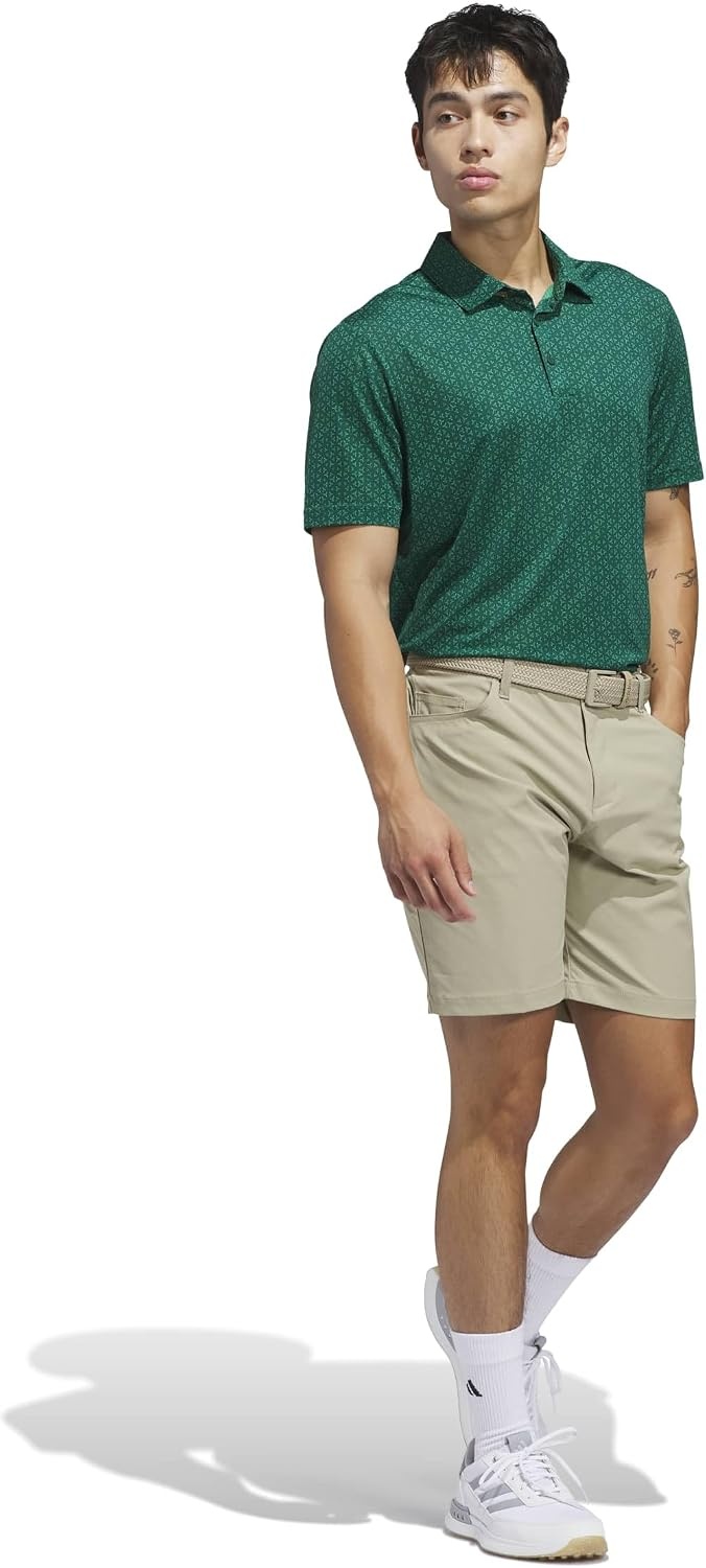 image:imageadidas Mens Ultimate365 Mesh Tango Print Climacool Polo ShirtCollegiate Green Court Green