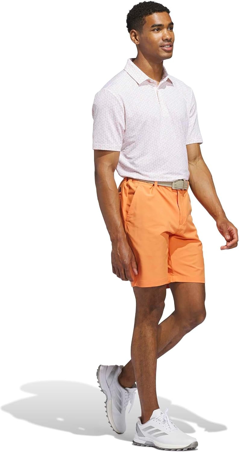 image:imageadidas Mens Ultimate365 Mesh Tango Print Climacool Polo ShirtWhite Dusky Orange