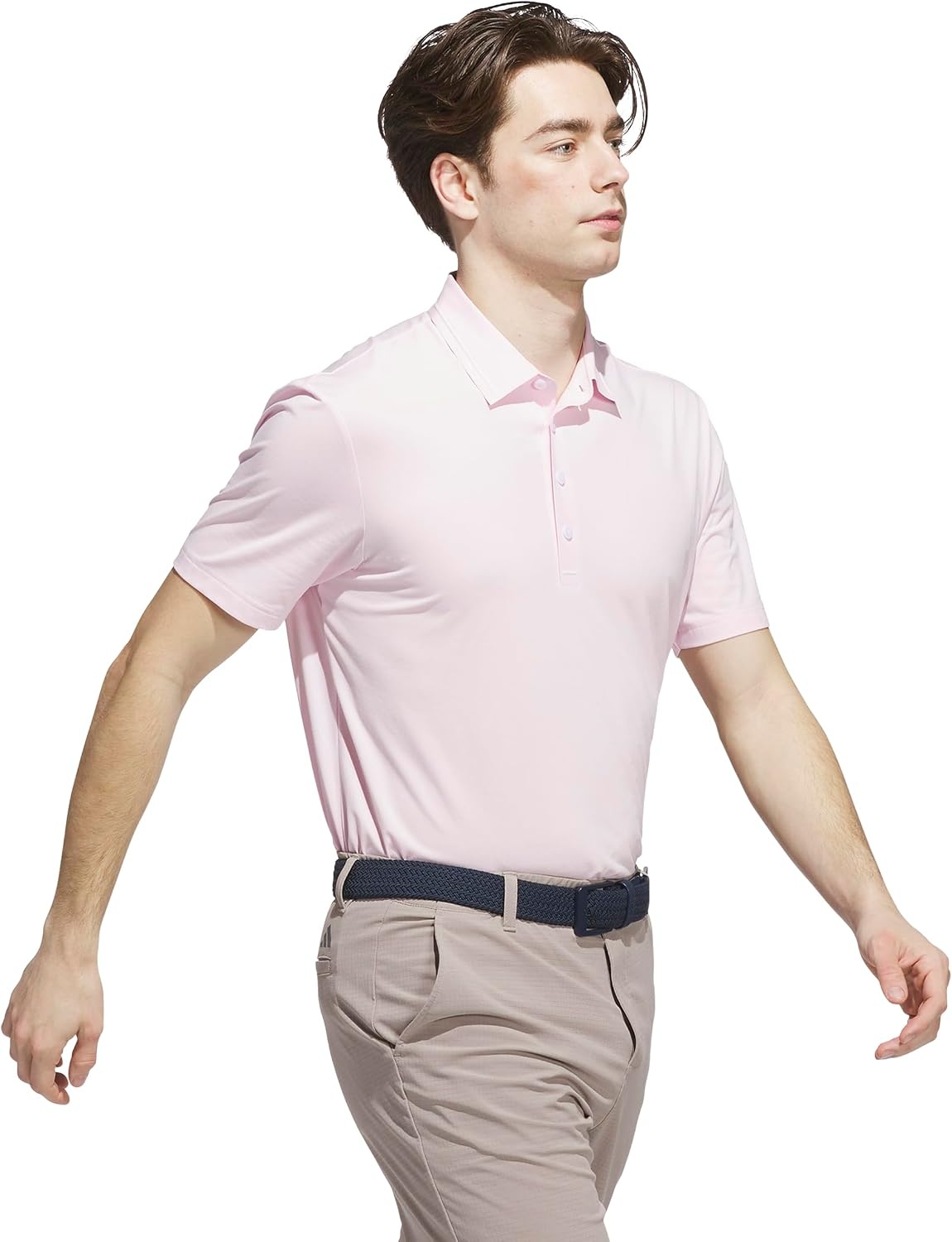 image:imageadidas Mens Ultimate365 Tour Twistknit Polo ShirtClear Pink
