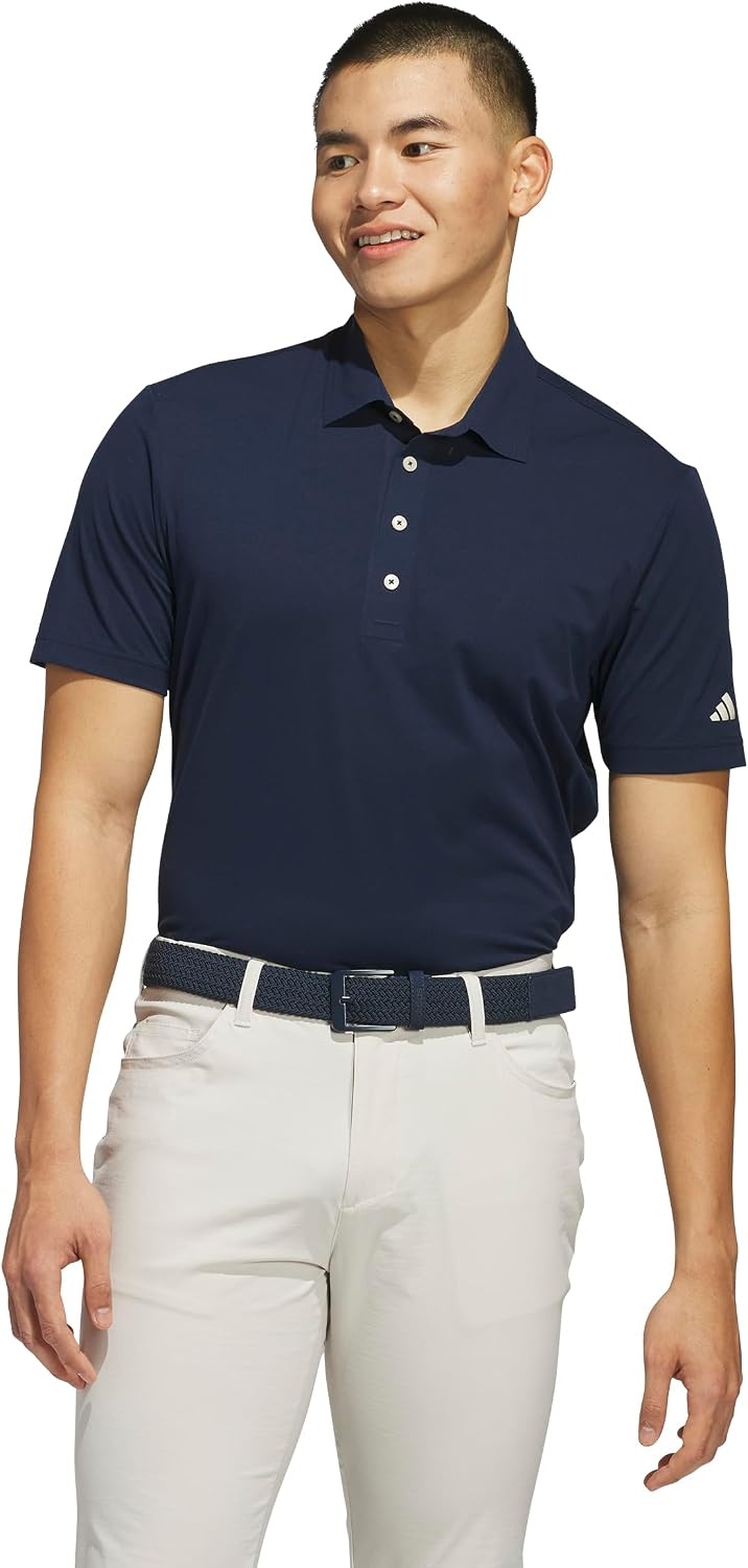 image:imageadidas Mens Ultimate365 Tour Twistknit Polo ShirtCollegiate Navy