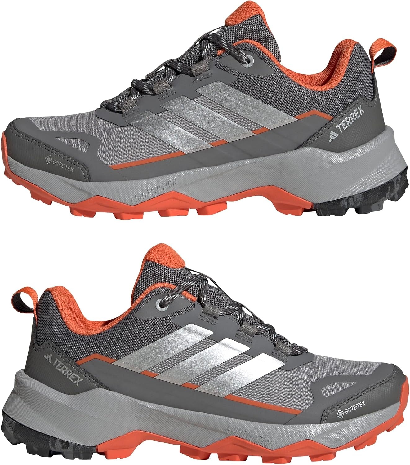image:imageadidas Outdoor Terrex Skychaser AX5 GoreTEX HikingGreyMatte SilverSemi Impact Orange