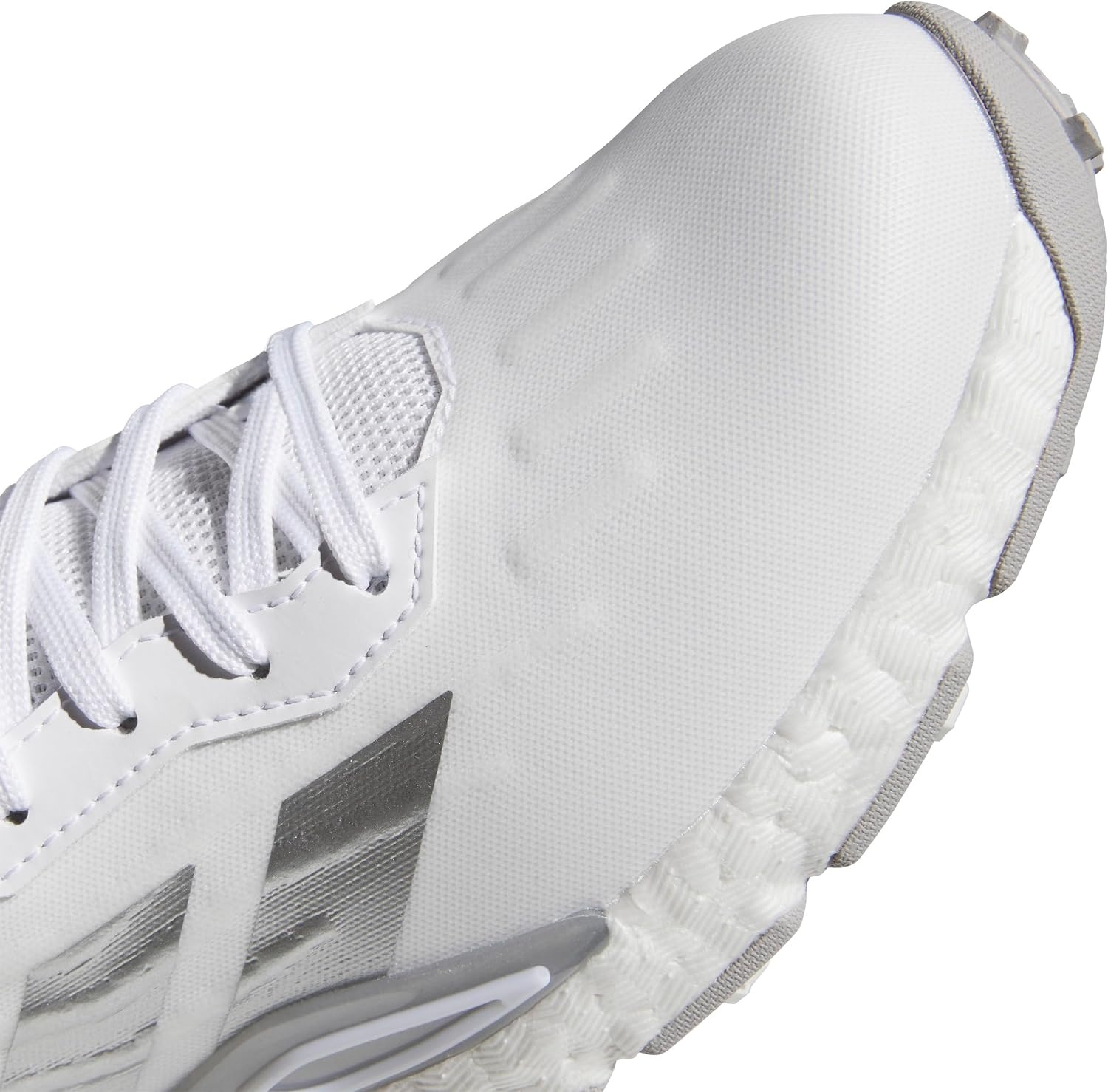 image:imageadidas Womens Codechaos 27 Spikeless Golf ShoesFootwear WhiteSilver MetallicGrey Two