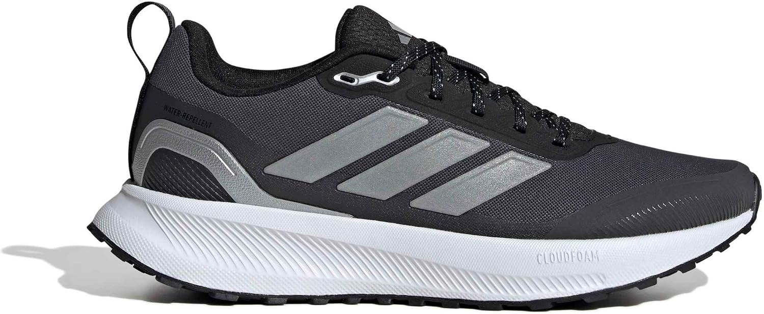 image:imageadidas Womens Run Falcon 5 Trail Running ShoesCore Black Silver Metallic Carbon