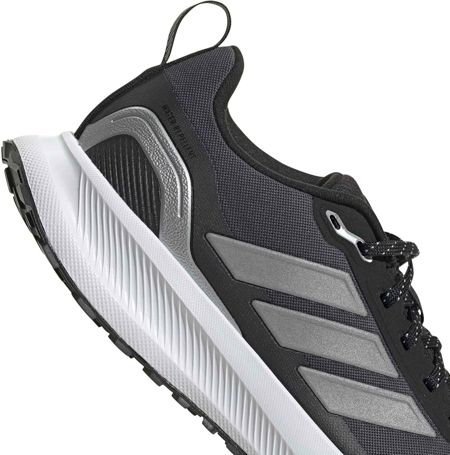 image:imageadidas Womens Run Falcon 5 Trail Running ShoesCore Black Silver Metallic Carbon