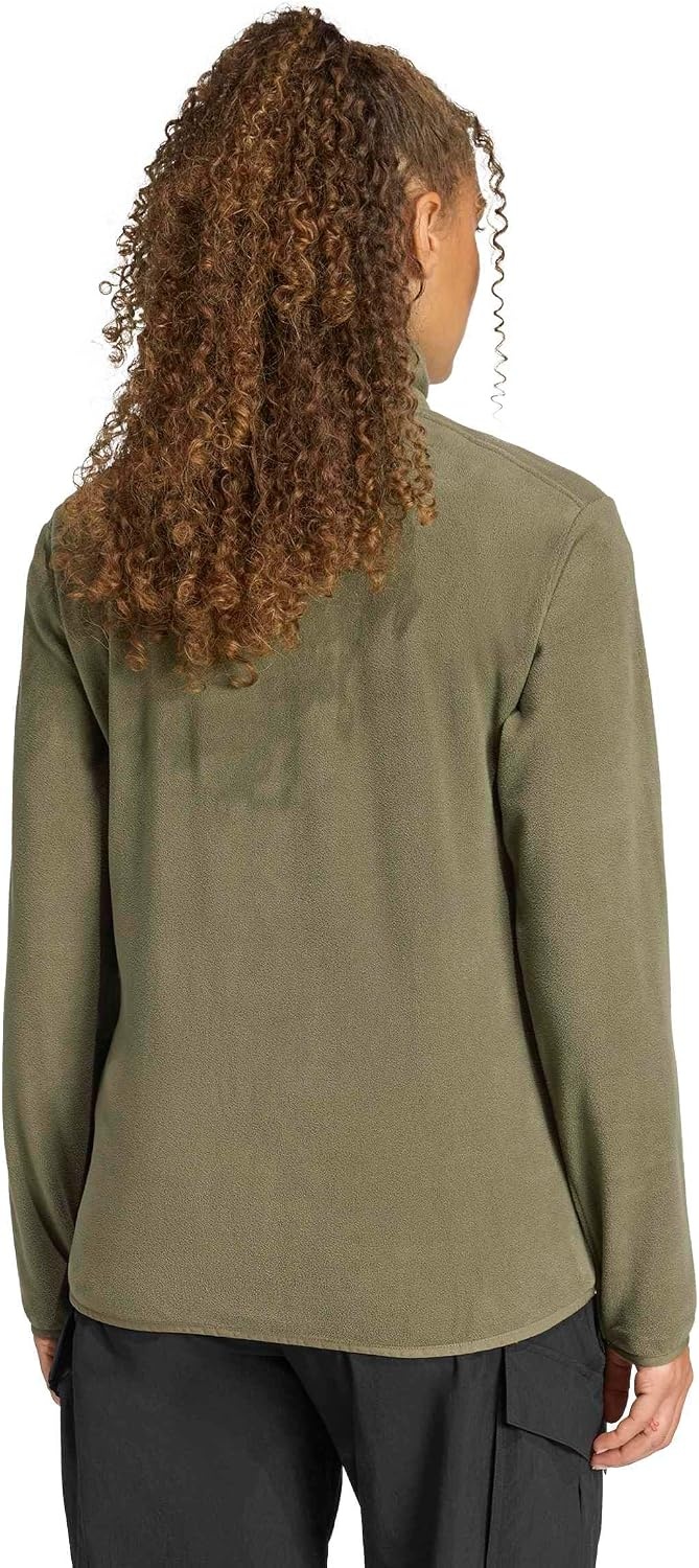 image:imageadidas Womens Terrex Multi Essentials Halfzip Fleece Hiking JacketOlive Strata