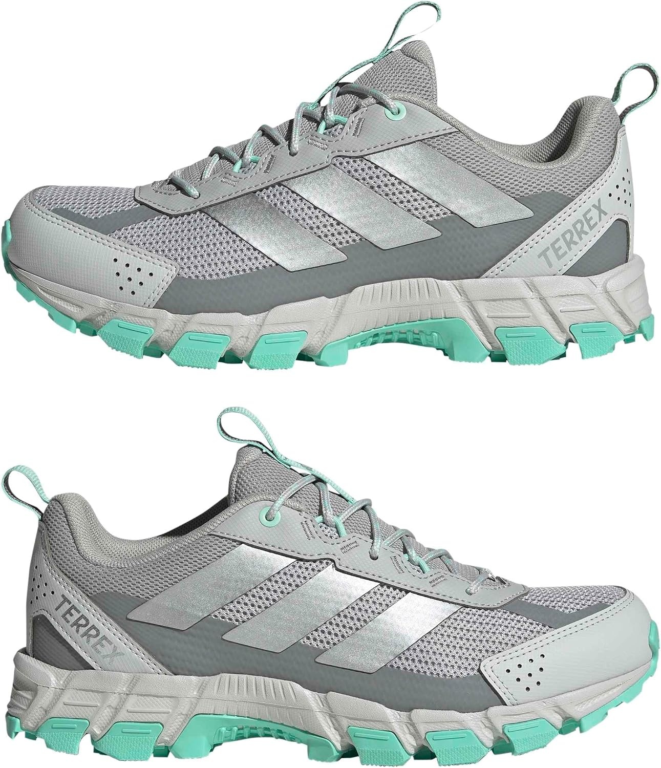 image:imageadidas Womens Terrex Rockadia Hiking Shoe Sneakers Shoes Casual BeigeClear MintGreySilver Metallic
