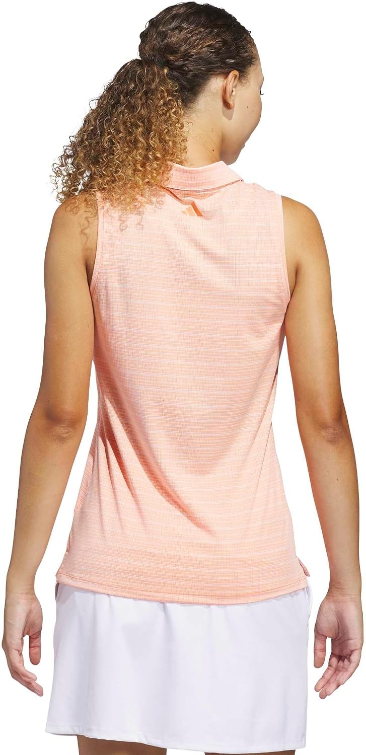 image:imageadidas Womens Ultimate365 Jacquard Sleeveless PoloDusky Orange