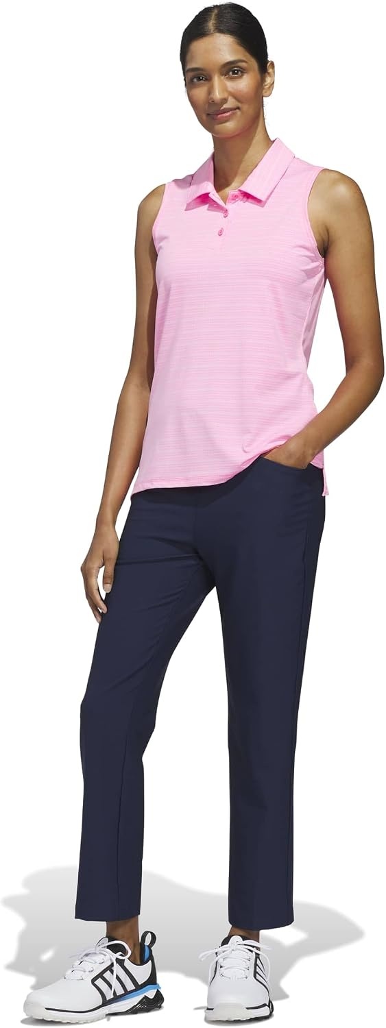 image:imageadidas Womens Ultimate365 Jacquard Sleeveless PoloLucid Pink