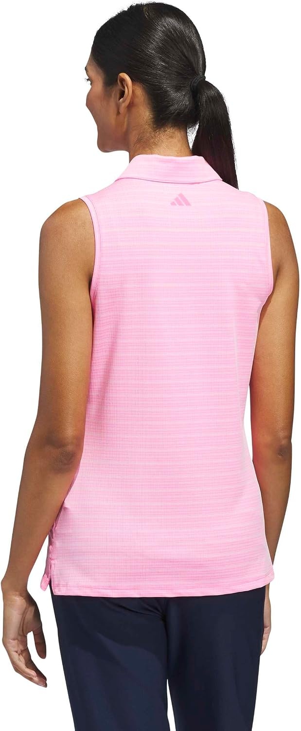 image:imageadidas Womens Ultimate365 Jacquard Sleeveless PoloLucid Pink