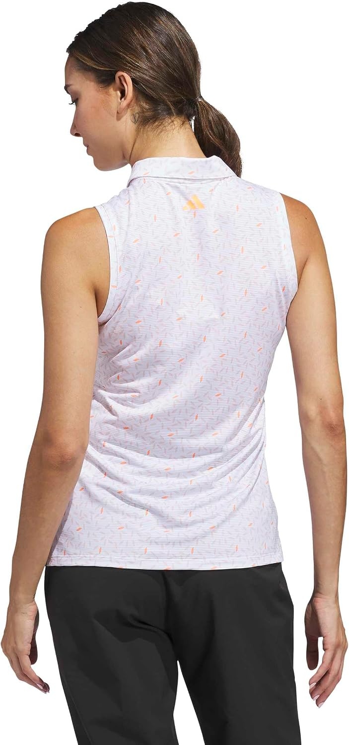image:imageadidas Womens Ultimate365 Printed Ottoman Sleeveless PoloWhite