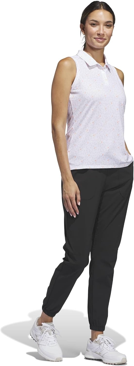 image:imageadidas Womens Ultimate365 Printed Ottoman Sleeveless PoloWhite