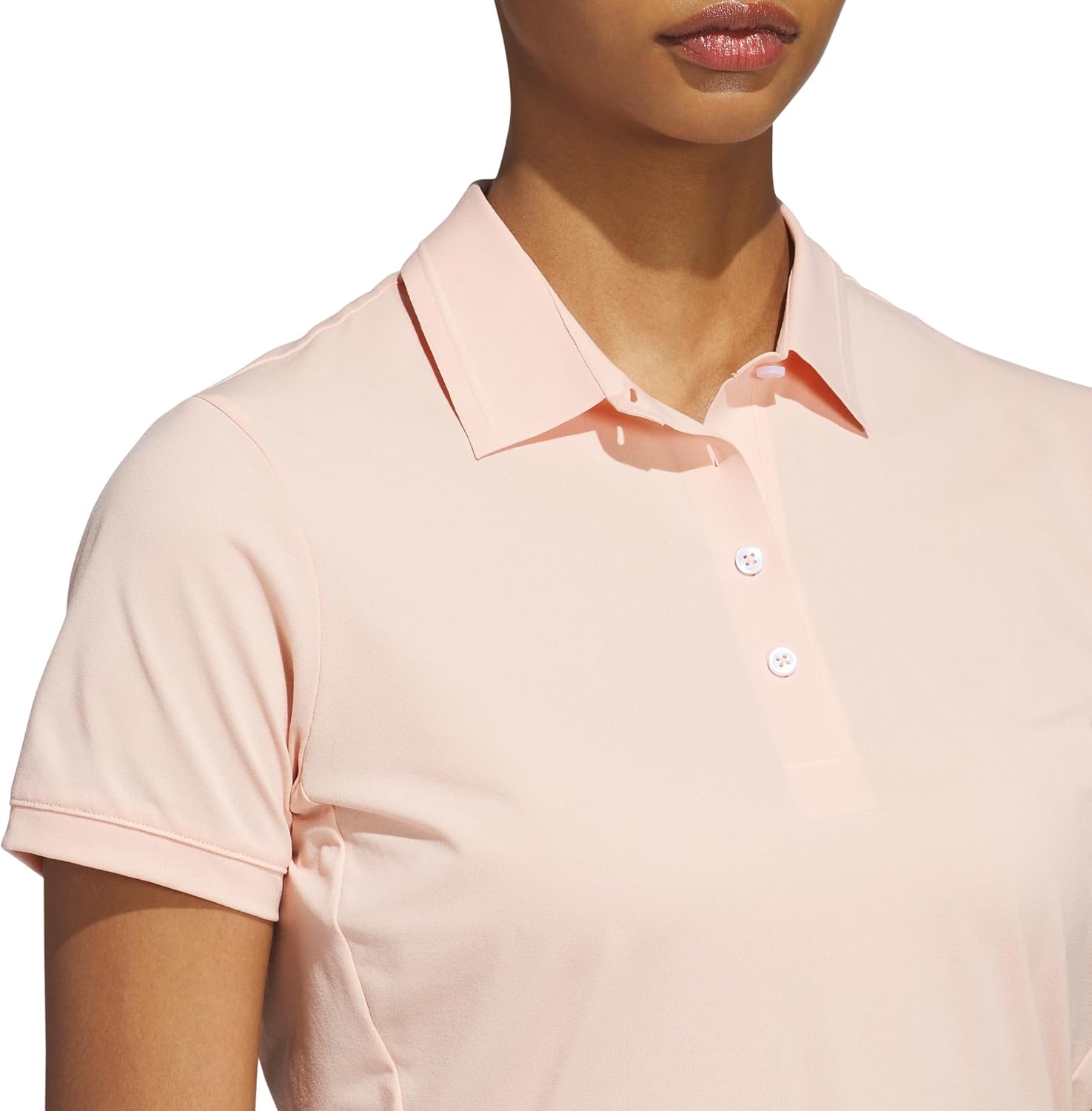 image:imageadidas Womens Ultimate365 Tour Twistknit Polo ShirtPowder Coral