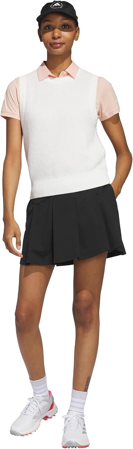 image:imageadidas Womens Ultimate365 Tour Twistknit Polo ShirtPowder Coral