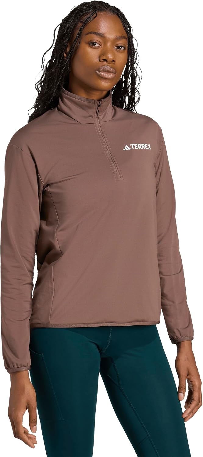 image:imageadidas womens Terrex Multi Climawarm Halfzip Tech Fleece Hiking SweatshirtEarth StrataEarth Strata