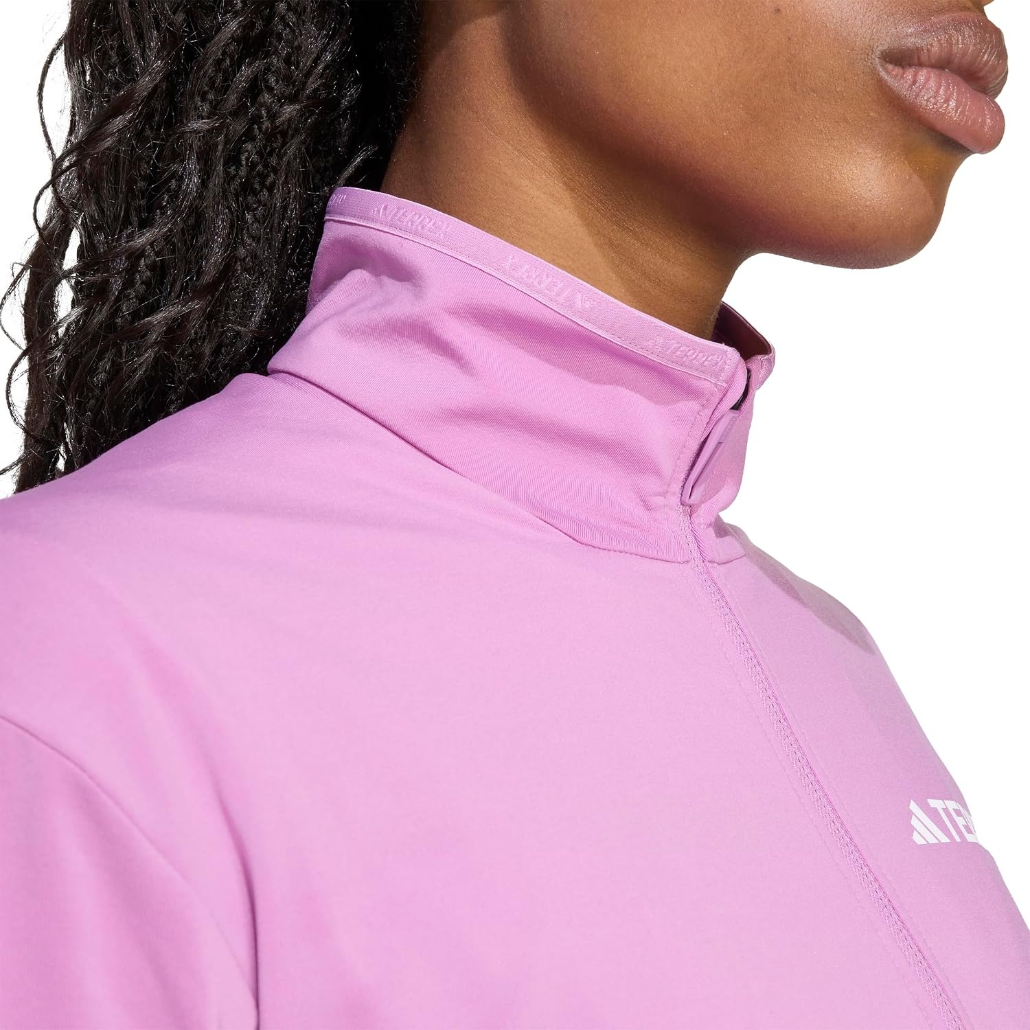 image:imageadidas womens Terrex Multi Climawarm Halfzip Tech Fleece Hiking SweatshirtPreloved Purple