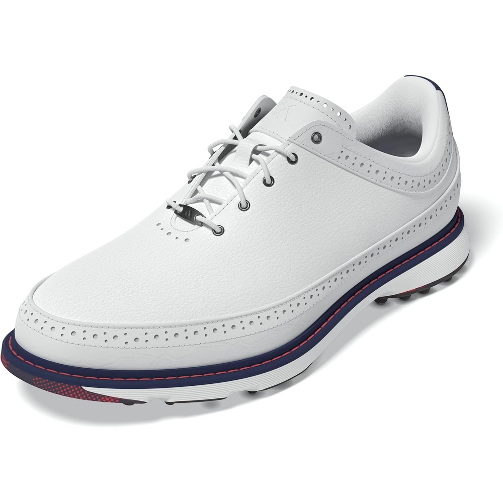 image:imageAdidas Unisex MC80 Spikeless Golf ShoesFootwear WhiteCollegiate NavyBetter Scarlet