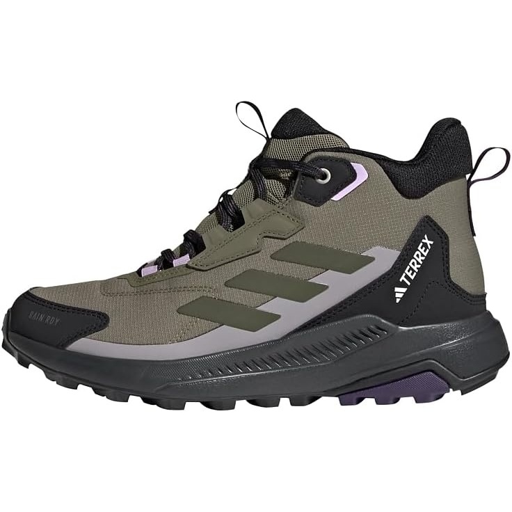image:imageAdidas Womens Terrex Anylander Mid Top Rainrdy Hiking SneakersOlive StrataNight CargoBlack