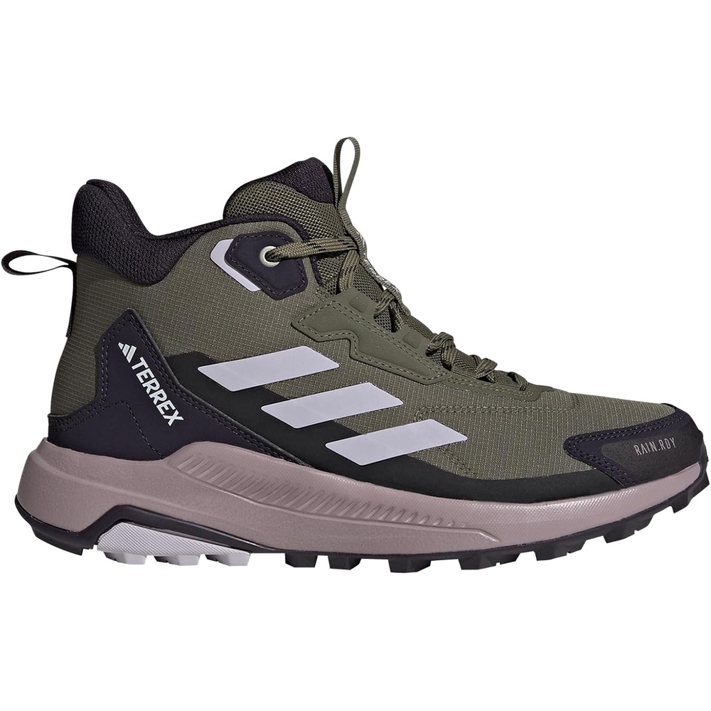 image:imageAdidas Womens Terrex Anylander Mid Top Rainrdy Hiking SneakersOlive StrataSilver DawnAmber Tint