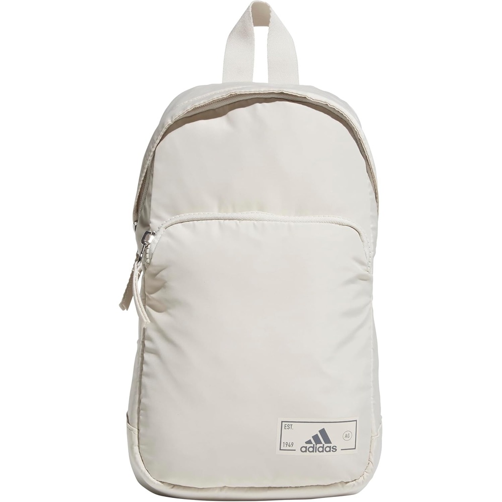 image:imageadidas Essentials Sling Bag Adjustable Strap Secure Zip Pockets Wears Crossbody Phone Strap Pocket Locks In Essentials Everyday amp Travel ReadyAlumina BeigeGrey Four2