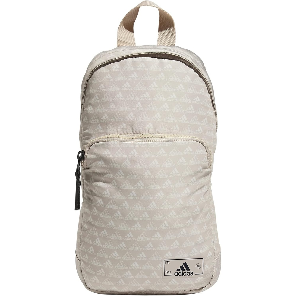 image:imageadidas Essentials Sling Bag Adjustable Strap Secure Zip Pockets Wears Crossbody Phone Strap Pocket Locks In Essentials Everyday amp Travel ReadyBos Mini Monogram Wonder BeigeBlack2