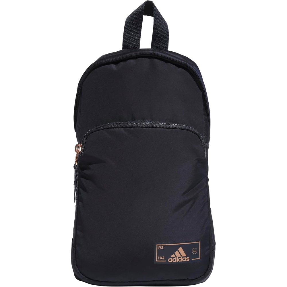 image:imageadidas Essentials Sling Bag Adjustable Strap Secure Zip Pockets Wears Crossbody Phone Strap Pocket Locks In Essentials Everyday amp Travel ReadyLegend Ink BlueRose Gold2