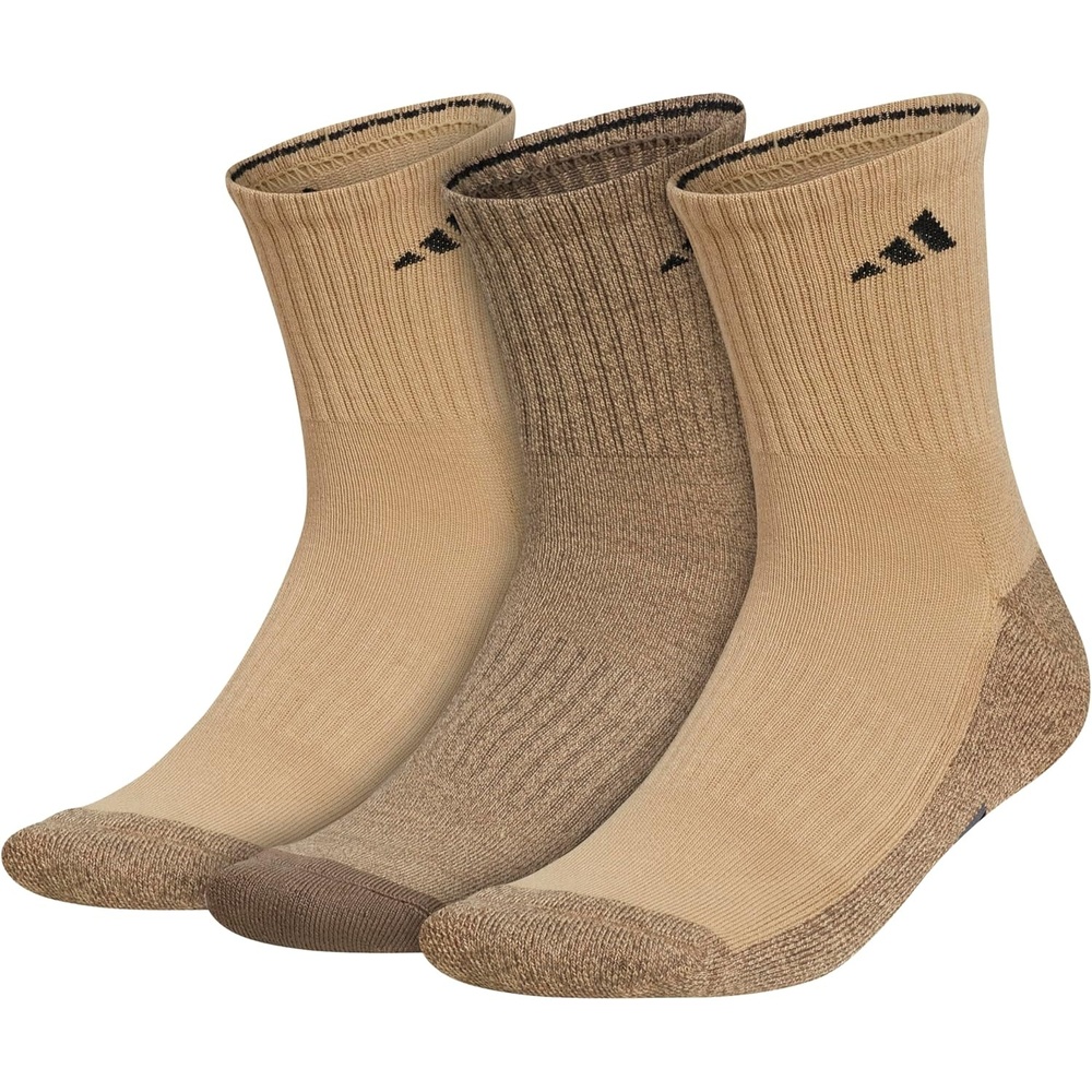 image:imageadidas Mens Cushioned X Socks 3 Pairs 3Pack Targeted Cushioning Arch Support Breathable MoistureWicking Reinforced Heel amp Toe AllDay ComfortBeige ToneBlanch CargoBlackMidcrew3