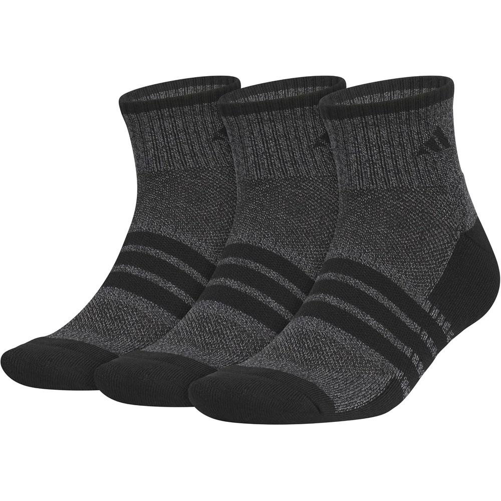 image:imageadidas Mens Cushioned X Socks 3 Pairs 3Pack Targeted Cushioning Arch Support Breathable MoistureWicking Reinforced Heel amp Toe AllDay ComfortBlackOnix GreyQuarter3
