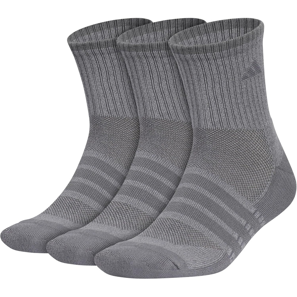 image:imageadidas Mens Cushioned X Socks 3 Pairs 3Pack Targeted Cushioning Arch Support Breathable MoistureWicking Reinforced Heel amp Toe AllDay ComfortOnix GreyGreyMidcrew3Crew
