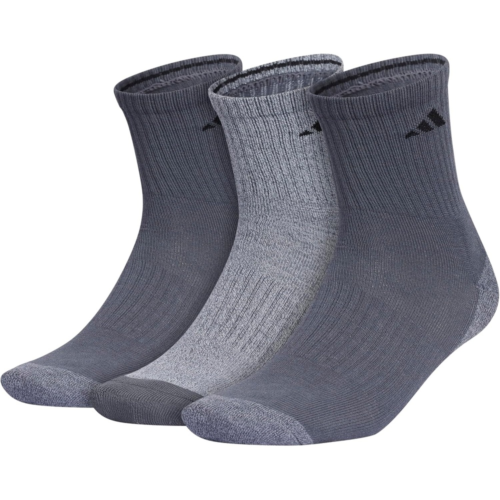 image:imageadidas Mens Cushioned X Socks 3 Pairs 3Pack Targeted Cushioning Arch Support Breathable MoistureWicking Reinforced Heel amp Toe AllDay ComfortOnix GreyClear Onix GreyAcid OrangeMidcrew3